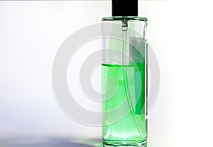 green chamical on a white background