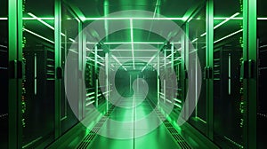 The futuristic server room.AI generated image