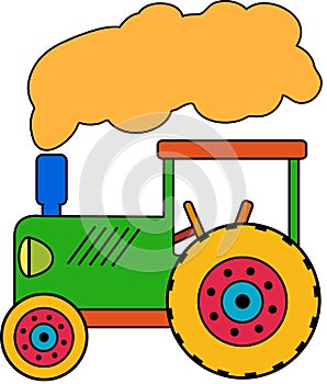 Green little Toy Tractor