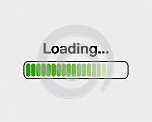 Green Loading Bar Progress Indicator