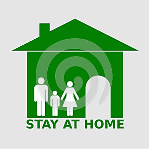 GREEN LOGO. STAY AT HOME
