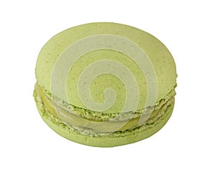 Green Macaroon , Macaron isolated on white