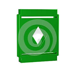 Green Magic carpet icon isolated on transparent background.