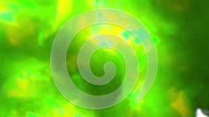 Green Magic Fireball with heavy smoke transition, white background