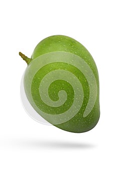 Green mango isolate on white background,fresh green mango, mango