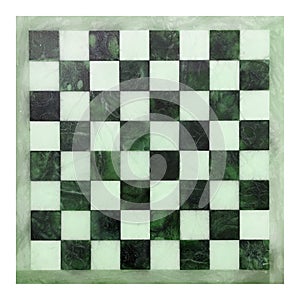 Green marble chessboard photo