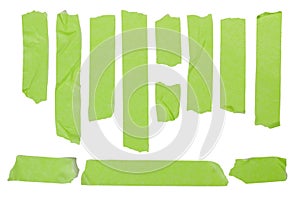 Green Masking Tape Isolated on White