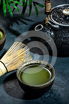 Green Matcha Tea Drinking Ceremony photo