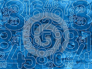 Green matrix abstract numbers background