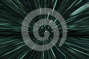 Green matrix background with speed motion, radial blur