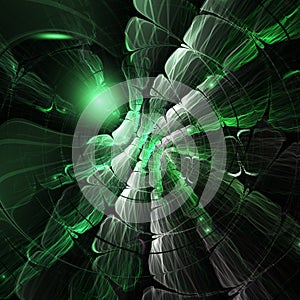 Green matrix themed fractal texture