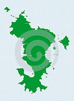Mayotte island map - cdr format photo