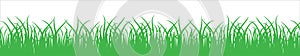 Green meadow vector illustration. Green grass vector silhouette