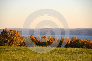 Lake vista during Autumn in the Finger Lakes photo