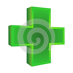 green medical cross photo