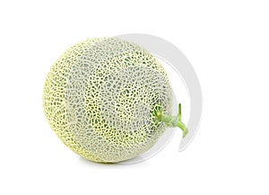 Green melon isolated on white background, Cantaloupe melons