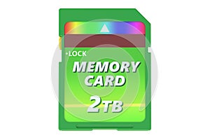 Green memory card 2TB