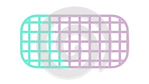 Green Mesh Grid Pattern Vector. Digital Technology Background Element, vector design Generative AI