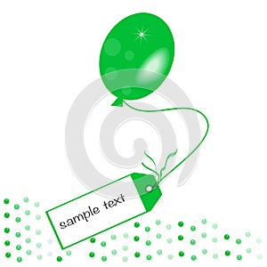 Green message ballon vector background