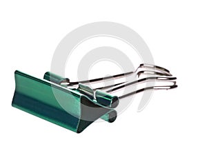 Green Metal Binder Clip