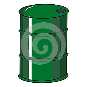 Green metal containers background. green iron tank 200 litres.