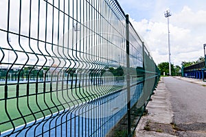 Green Metal fence wire