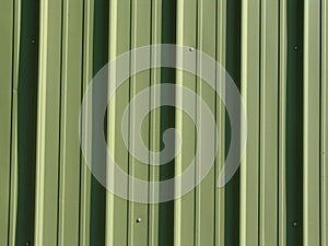 Green metal siding