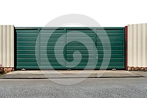 Green metal slide gate