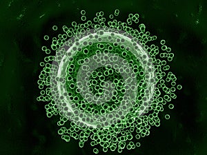Green microcells - 3D illustration