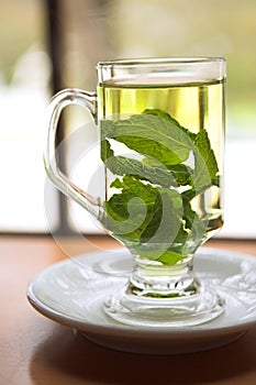 Green mint tea