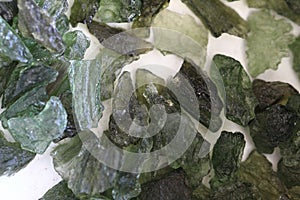 green moldavite mineral collection
