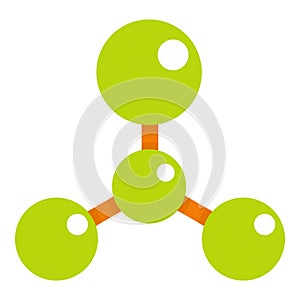 Green molecule structure dna icon