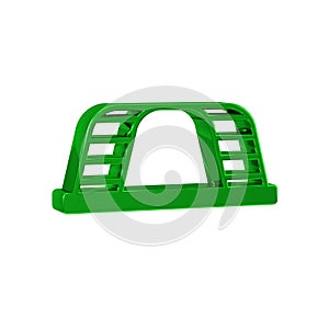 Green Monkey bar icon isolated on transparent background.