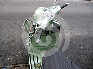 Green moped