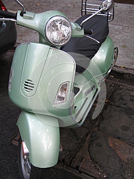 Green moped