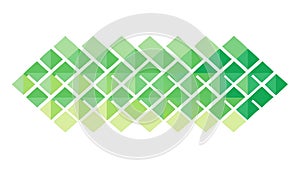 Green Mosaic: Abstract Geometric Pattern of Squares, vector design Generative AI