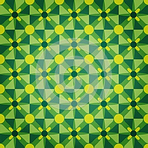 Green Mosaic Star Pattern