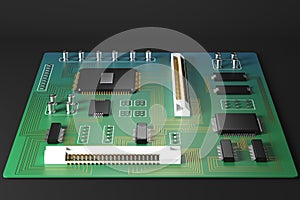 Green motherboard front