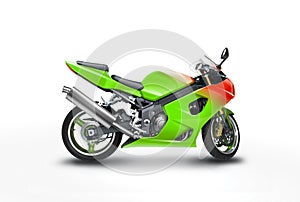 Green motorbike