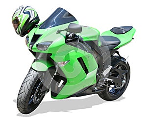 Green Motorcycle