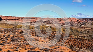 Green mounds on Delicate Arch Road in Arches National Park, Utah