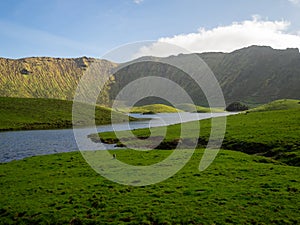 Caldeirao do Corvo landscape, Azores photo
