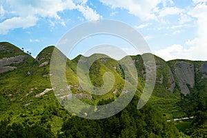 Green Mountain blue sky