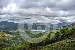 Green mountain landscape photo
