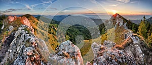 Zelená horská prírodná krajina na Slovensku vrchol Ostrá
