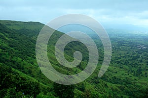 Green mountainous landscape