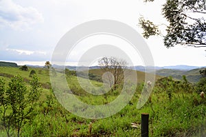 The green of the mountains in Andrelândia