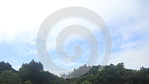 Green mountains and daytime sky , beautiful time-lapse