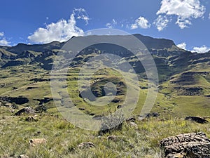 Green Mountains Drakensberg Sani Pass Lesotho