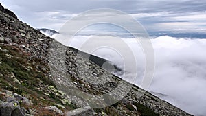 Mountains and clouds